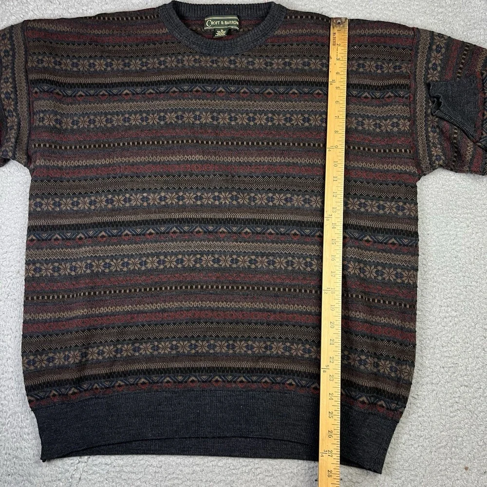 Vintage Croft & Barrow Wool Acrylic Knit Sweater XL Lightweight Textured 90s
